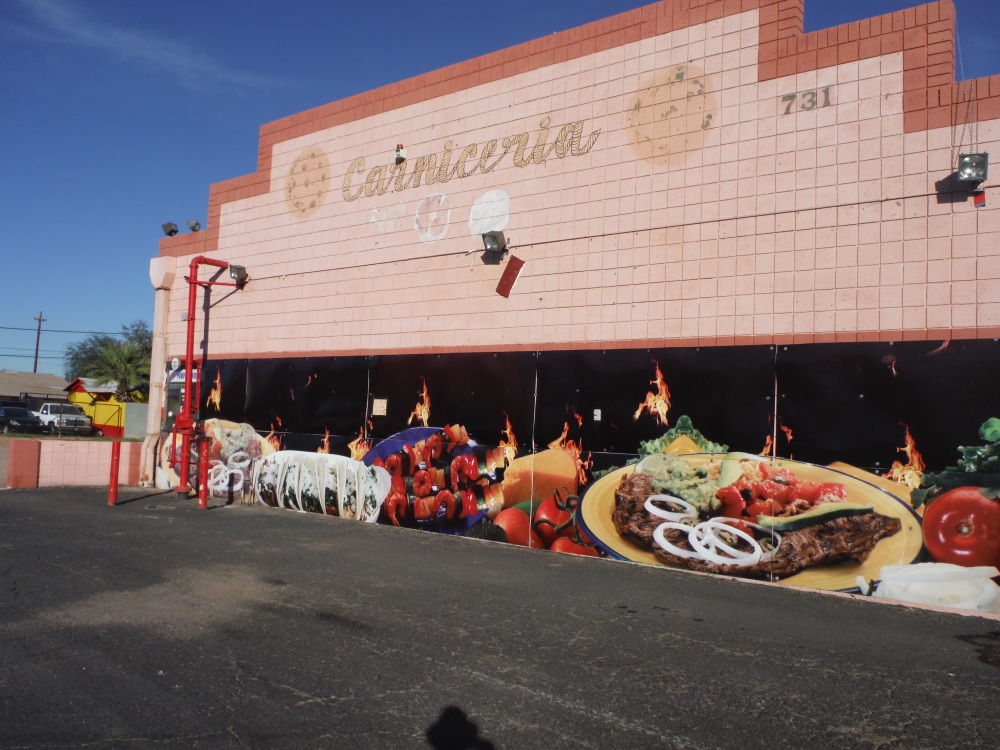 The next thing I found was the best Mexican grocery store in Chandler. It was called the Panaderia (bakery) but the wall said Carniceria (butcher shop. Both bread and meat were available inside.